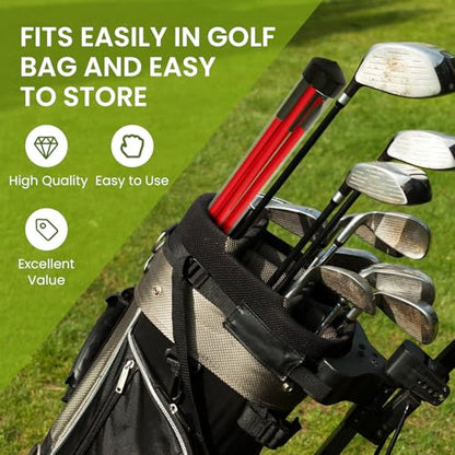 FINGER TEN Golf Alignment Sticks Rods Swing Trainer Tools 43 Inch 2 Or 3 Pack, Fits in Golf Bag Tour Stickers Practice Training Aid