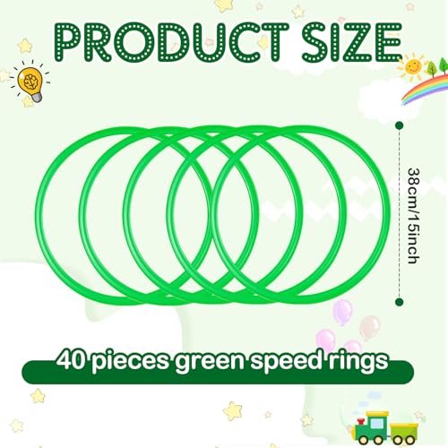 Agility Rings Speed and Agility Training Rings Exercise Speed Circle Jumping Hoops for Training Toss Equipment - color: Green, size: 15 Inch