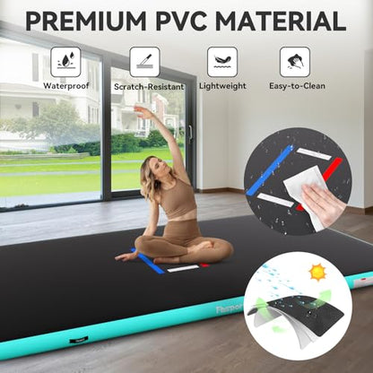 FBSPORT Inflatable Wrestling Mat 10ft/6.6ft/5ft, Outdoor and Indoor PVC Jiu Jitsu Mats, Gymnastics Training Mat Foldable for BJJ, MMA, Martial Art, Boxing, Grappling and Judo