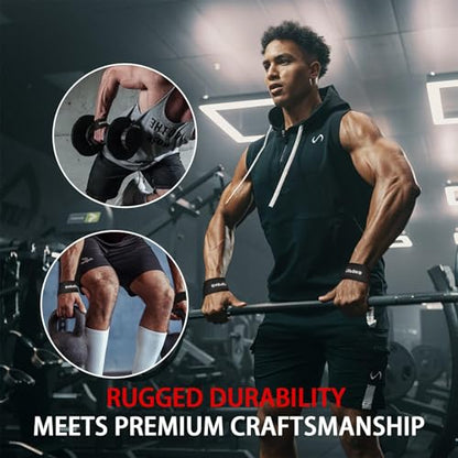 Lifting Wrist Straps for Weightlifting, Deadlifts, Powerlifting & Strength Training – 21.2” Cotton Workout Straps with Neoprene Padding & Non-Slip Hex Grip – Gym Straps for Men & Women