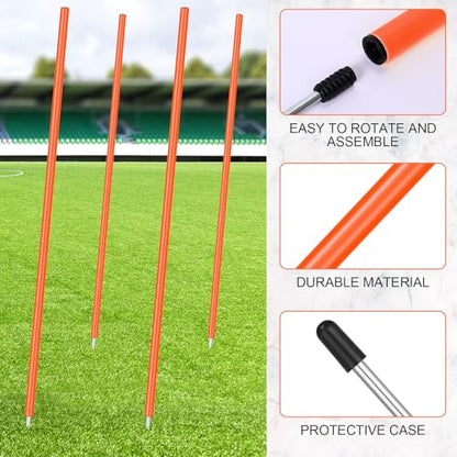 Blulu 5/10/30pcs Training Agility Pole,5ft Adjustable - color: Orange