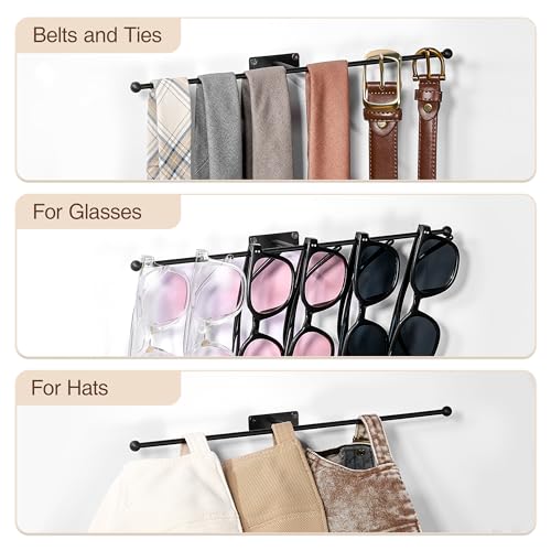 Wall Hanging Jewelry Organizer 12.6", Screw Included, Black 2-Pack - color: Black, size: 2 Pack