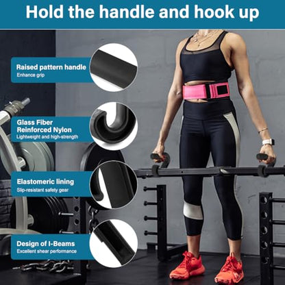 Neutral Grip Pull Up Handles - Ergonomic Multi-Purpose Gym Handles for Pull Ups, Deadlifts, Barbell Rows & Resistance Bands - Home & Gym Fitness Equipment Accessories