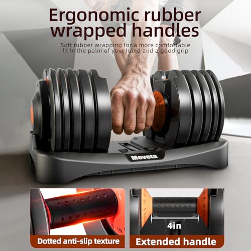 Adjustable Dumbbells Set of 2，Free Weights Dumbbells Set