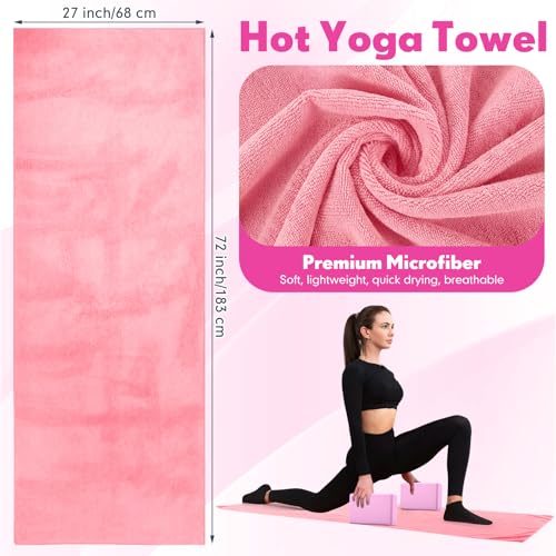 14 Pcs Yoga Kits for Home Workouts Pilates Equipment Set for Women Beginners, Hot Yoga Towel Blocks Strap, Knee Pad, Resistance Loop Exercise Band, Massage Lacrosse Ball, Pilates Ball