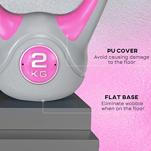 SPORTNOW Kettlebell, Kettle Bells with Handle for Home Gym Weight Lifting and Strength Training
