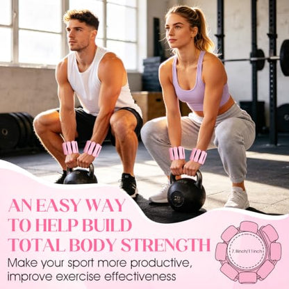 Ankle and Wrist Weights for Women & Men, Adjustable Leg & Arm Weights Set of 2 (1Lbs Each), Weighted Bangles Fits for Yoga, Pilates, Home Gym, Strength Training - color: Pink