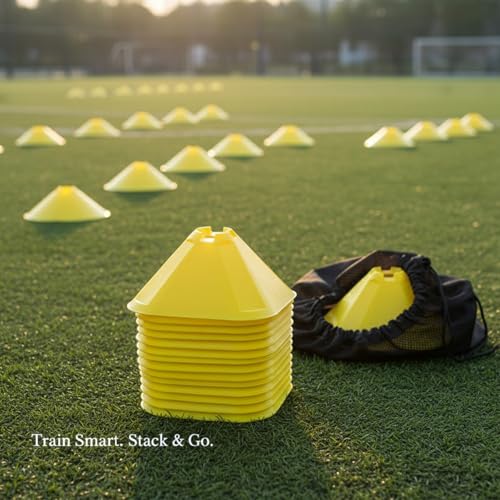 Stackable Sports Training Marker Cones, PE Plastic Agility Drill Markers for Soccer and Basketball Practice (1 PC)