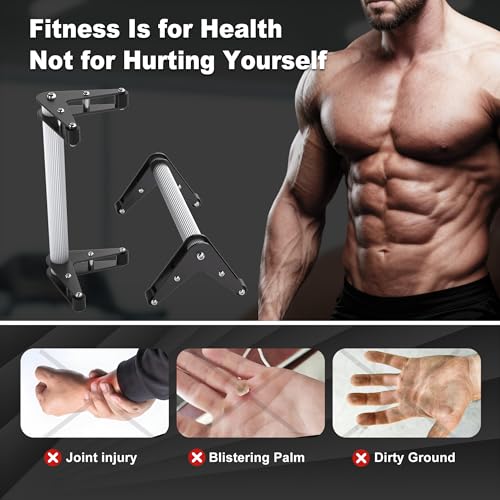 Push Up Bar - Heavy-Duty Stainless Steel Pushup Stands with Non-Slip Base, 660LB Capacity, Portable Home Gym Equipment for Strength Training & Floor Workout