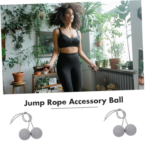 1 Pair Ropeless Ball Skipping Rope Fitness Skipping Rope Ball Cordless Ball Fitness Jump Rope Ball - color: Grey