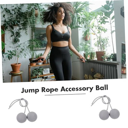 1 Pair Ropeless Ball Skipping Rope Fitness Skipping Rope Ball Cordless Ball Fitness Jump Rope Ball - color: Grey