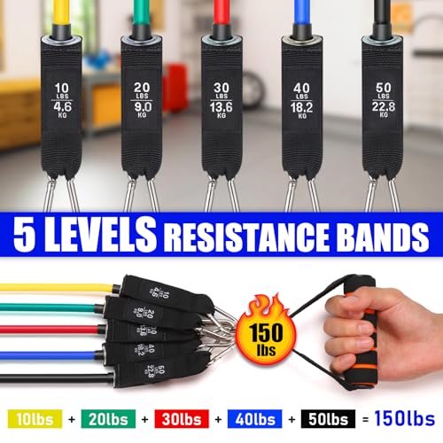 Resistance Band Wall Mount System, Sturdy Resistance Bands Wall Anchor, Space Saving Home Gym Solution for Strength Training, Wall Mount Workout Anchors Multi-Purpose for Complete Full Body