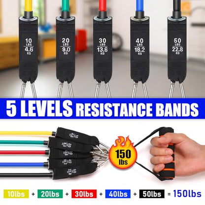 Resistance Band Wall Mount System, Sturdy Resistance Bands Wall Anchor, Space Saving Home Gym Solution for Strength Training, Wall Mount Workout Anchors Multi-Purpose for Complete Full Body