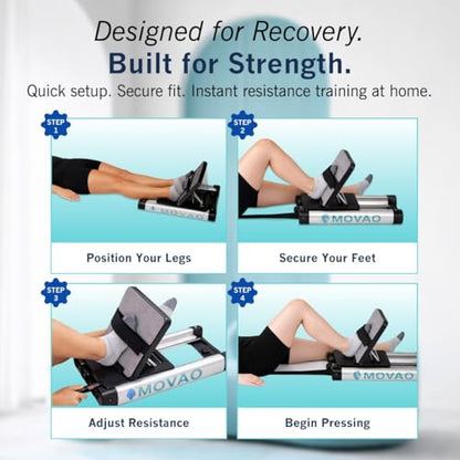 US Doctor Invented Mini in-Bed Leg Press Machine for Rehab | Low-Impact Leg Strength Trainer for Neurological & Orthopedic Recovery | Portable 9 lb PT Equipment with 6 Resistance Levels up to 66 lb