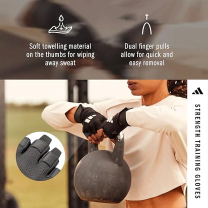 adidas Strength Training Gloves - size: Medium