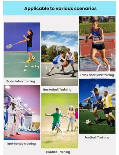 Height Adjustable Hurdles, Portable Adjustable Football Hurdles for Agility Training, Set of 5 Detachable Practice Hurdles for Track and Field, Yellow - color: Yellow
