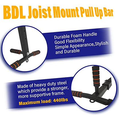 BDL Wall Mounted Pull Up Bar Multifunctional Chin Up bar for Home Gym - color: Joist Mount Pull Up Bar
