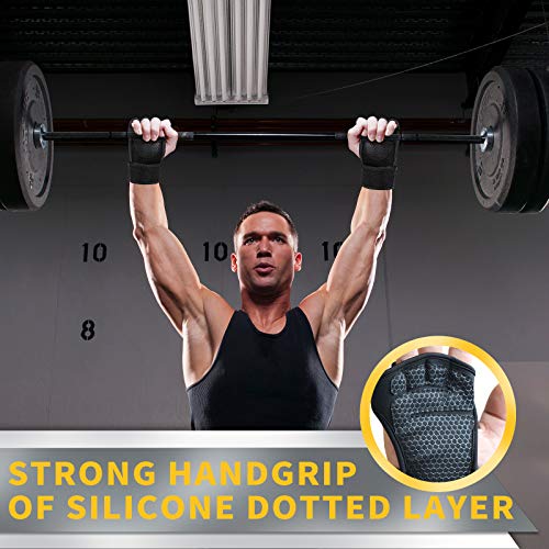 Gym Gloves for Men Women, Padded Weightlifting Wrist Wrap Workout Exercise Glove