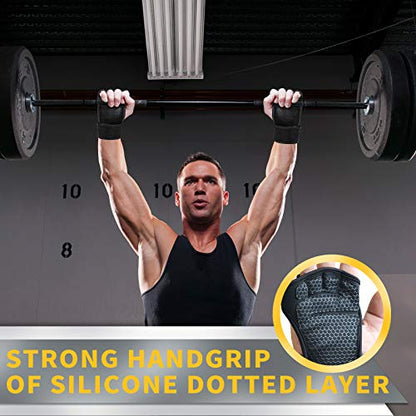 Gym Gloves for Men Women, Padded Weightlifting Wrist Wrap Workout Exercise Glove