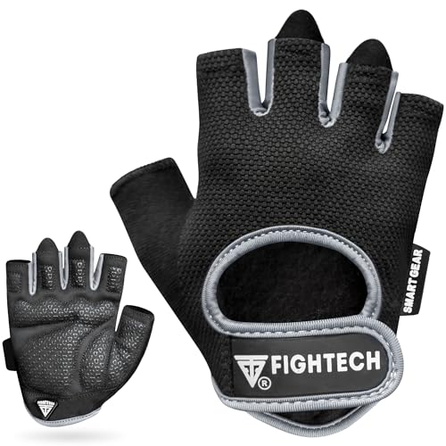 Workout Gloves for Men and Women, Fingerless Weight Lifting Gloves with Cushioned Palms, Gym Gloves for Exercise Fitness Training Climbing Cycling, Breathable and Lightweight - size: Large
