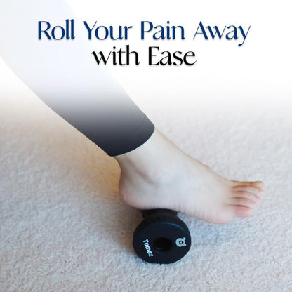 Tumaz Foot Roller for Plantar Fasciitis Relief，Foot Massage Roller for Alleviate Planter Fasciitis Pain,Arch Pain,Trigger Points & Deep Tissue, Portable - Reflexology Tool,Black - color: Black