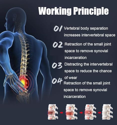 Decompression Belt for Lower Back Pain Relief – 450N Spinal Back Stretcher & Adjustable Lumbar Traction Device for Herniated Disc Sciatica, Bilateral/Unilateral Modes