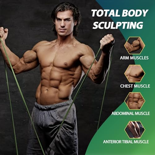 Pull Up Assistance Bands,5-125LB Resistance Bands with Grip、Door Anchor、Gym Bag - Exercise Bands for Full-Body Training, Fitness, Physical Therapy -USA Original Patent - style: 5-125LBS GREEN WITH HANDLE