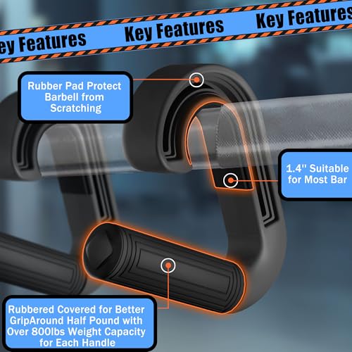 Pull Up Handles Neutral Grip: Portable Barbell Grip with 2 Detachable Straps for Cable Machine LAT Pull Down T-bar Row Deadlift Shrug - color: Black