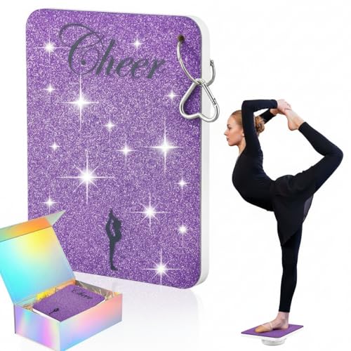 Flyer Cheer Stand for Cheerleader Balance and Flexibility Core Strength Training Boards for Standing Practice, Cheer Balance Trainer Equipment - color: purple