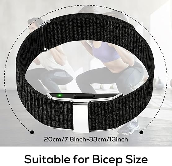 Nylon Biceps/Wrist/Arm/Ankle Bands Compatible with Hume Band 1.0 - color: Black-3Pack