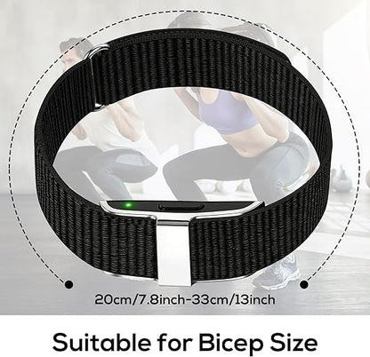 Nylon Biceps/Wrist/Arm/Ankle Bands Compatible with Hume Band 1.0 - color: Black-3Pack