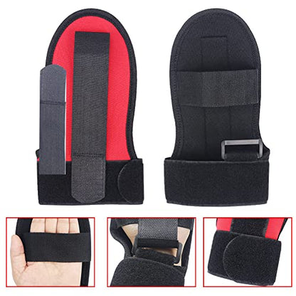 1pc Hand Fist Finger Gloves for Stroke Brace Rehabilitation Training Equipment Finger Auxiliary Gloves Hand Brace for Hemiplegia Elderly Athlete Finger (red)