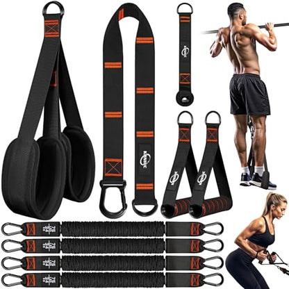 Pull Up Assistance Bands, Resistance Bands with Handles, Heavy Duty Pull Up Bands for Home Gym, Height Adjustable Chin Up Bar Assist Bands for Arm, Back, Strength Training Workout Equipment