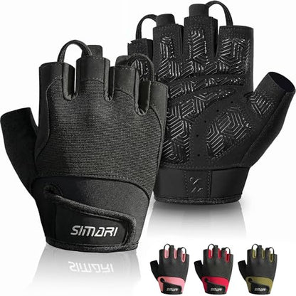 SIMARI Breathable Workout Gloves with Cushion Pad/Grip/Reduce Calluses, Weight Lifting Gloves for Gym Exercise, Cycling, Weightlifting Training, Fitness, Pilates, Kayaking, Gift for Men & Women
