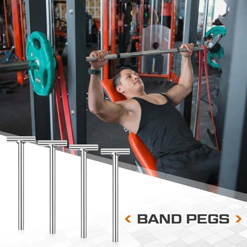 8 Pack Fitness Band Pegs Mount for Power Rack Exercise Bands & Suspension Straps Versatile Accessory for Resistance Band Training and Space Saving Power Racks