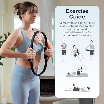 Sunny Health & Fitness 15” Pilates Ring, Resistance Circle for Toning
