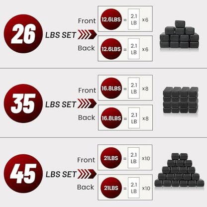 Weighted Vest Men 26lbs | 35lbs | 45lbs, Weighted Workout Vest With Removable Iron Weights, Weight Vest for Men and Women, Heavy Duty Weighted Exercise Vest for Strength Training Running Walking - size: 45lbs