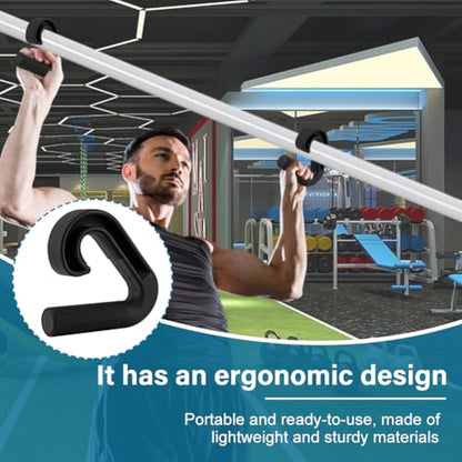 2pcs Neutral Grip Handles for Pull Up Bar Pull Up Handles with Ergonomic Portable Hooks for Home Gym Portable Hooks for Barbell Row Deadlift