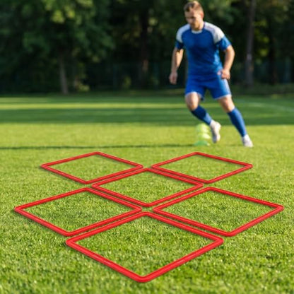Hemoton 6pcs Portable Agility Rings Professional Soccer Training Rings Multi-use Agility Circles for Football Drills