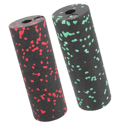 ORFOFE 2pcs Compact Exercise Roller Columns for Muscle Relaxation, Hollow Lightweight Fitness Foam Rollers, Back and Body Massage Tools for Travel and Home Use (Green Red)