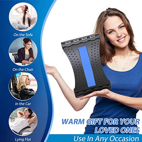 Back Stretcher for Lower Back Pain Relief, Multiple Level Adjustable Arch Lumbar Back Cracker Board, Back Cracking Device, Back Massager for Scoliosis, Spine Decompression Support