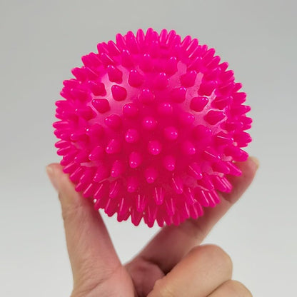 FACELESS Pack of 2 Spiky Hard Massage Balls - PVC Trigger Point Balls for Muscle Relief, Foot Roller & Neck Massager (2, Red(6.8cm)) - color: Red(6.8cm)