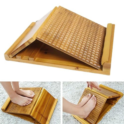 Folding Wooden Stretching Board Leg Stretcher Nonslip Fitness Board for Foot Massage Flexibility Homes Gym Fitness