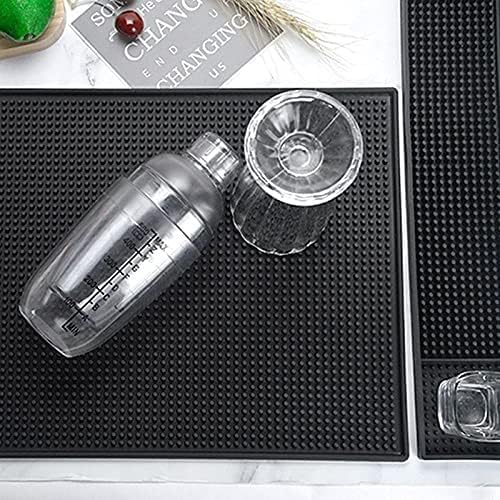Rubber Service Bar Mat, Anti-slip12 x 6" Rubber Bar Spill Mat, 2 Pcs Premium PVC Pad for Kitchen, Restaurant, Countertop, Hotel, Beverages(2Pcs) - size: (12" x 6" -2Pcs)