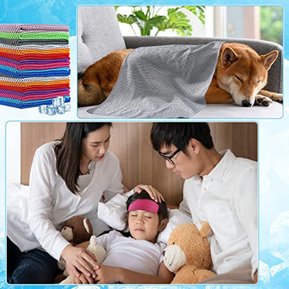 Maitys 300 Pcs Cooling Towel for Hot Weather, 32 x 12 Inch Microfiber Ice Sweat Towel for Neck and Face Breathable Sport Rags for Athletes Gym Yoga Workout