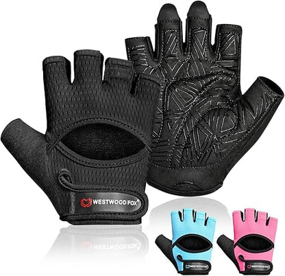 WESTWOOD FOX Weight Lifting Gloves for Men & Women– Breathable Workout Gloves with Thick Padding,Full Palm Protection,Non-Slip Grip,Shock Absorption Gym Gloves for Fitness & Cycling