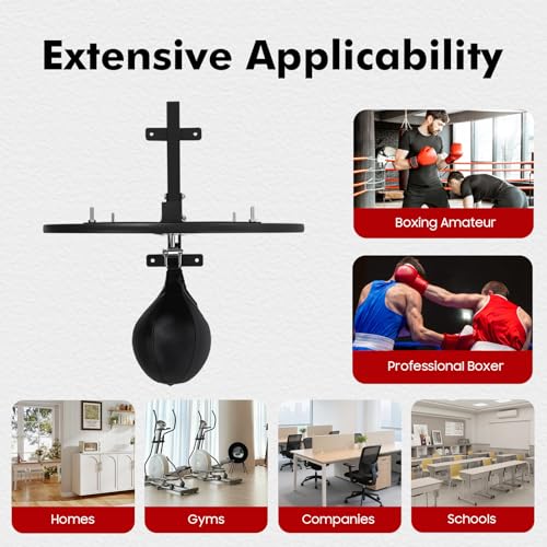 Heavy Duty Adjustable Speed Bag Platform Kit 24", Professional Fitness Ball Boxing Reaction Training Kit, Adjustable Height Wall Mounted Fitness Ball Boxing Reaction Training Equipment