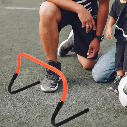 Veemoon Training Hurdle Adjustable 2-Height PVC Plastic Mini Soccer Agility Speed Hurdle for Youth Football Training and Agility Drills