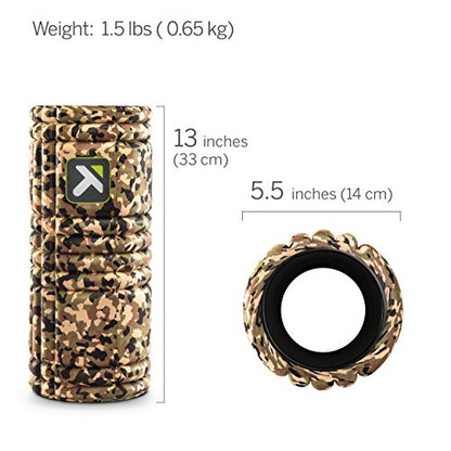 TriggerPoint Grid 1.0 Foam Roller - 13" Multi-Density Massage Roller for Deep Tissue & Muscle Recovery - Relieves Tight, Sore Muscles & Kinks, Improves Mobility & Circulation - Targets Key Body Parts - color: Camo