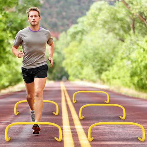 30 Pcs 6" Speed Agility Training Hurdles Plyometric Practice Agility Hurdle for Adults, Athletes, Basketball, Baseball, Soccer, Football Indoor Outdoor Sports Equipment